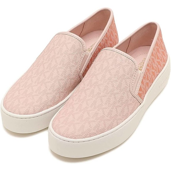 Michael Kors MK Logo Teddi Slip On Platform Sneakers Sherbert 7 Nib $175 - Picture 1 of 8